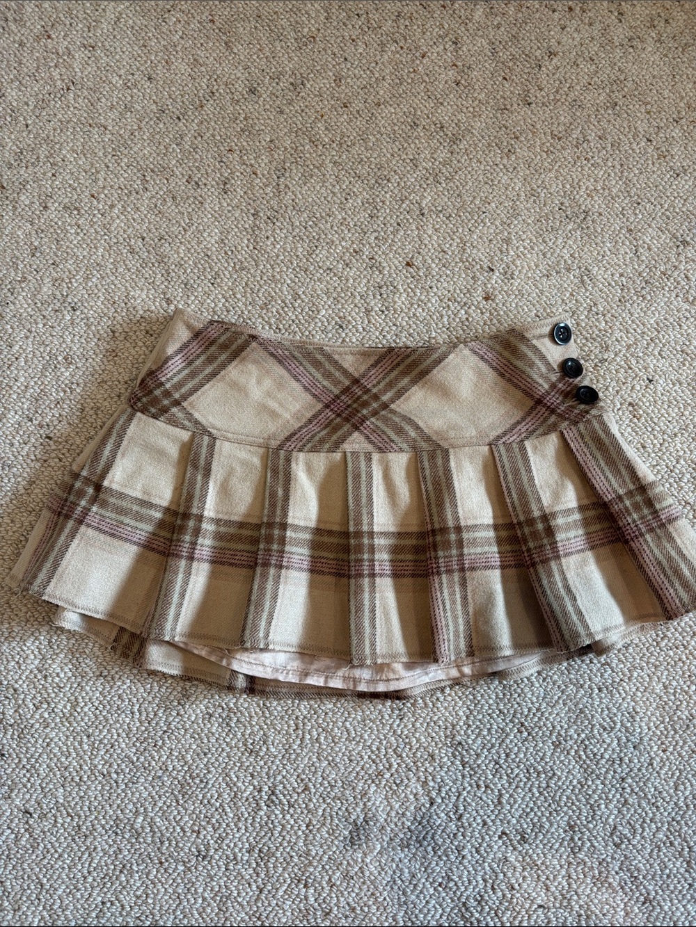 Vintage Abercrombie Plaid Pleated Miniskirt
